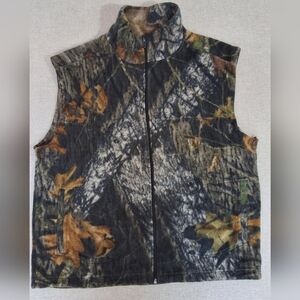 Coyote Mens Camouflage Fleece Collared Vest Size L